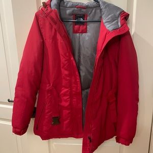 Red North Face Coat